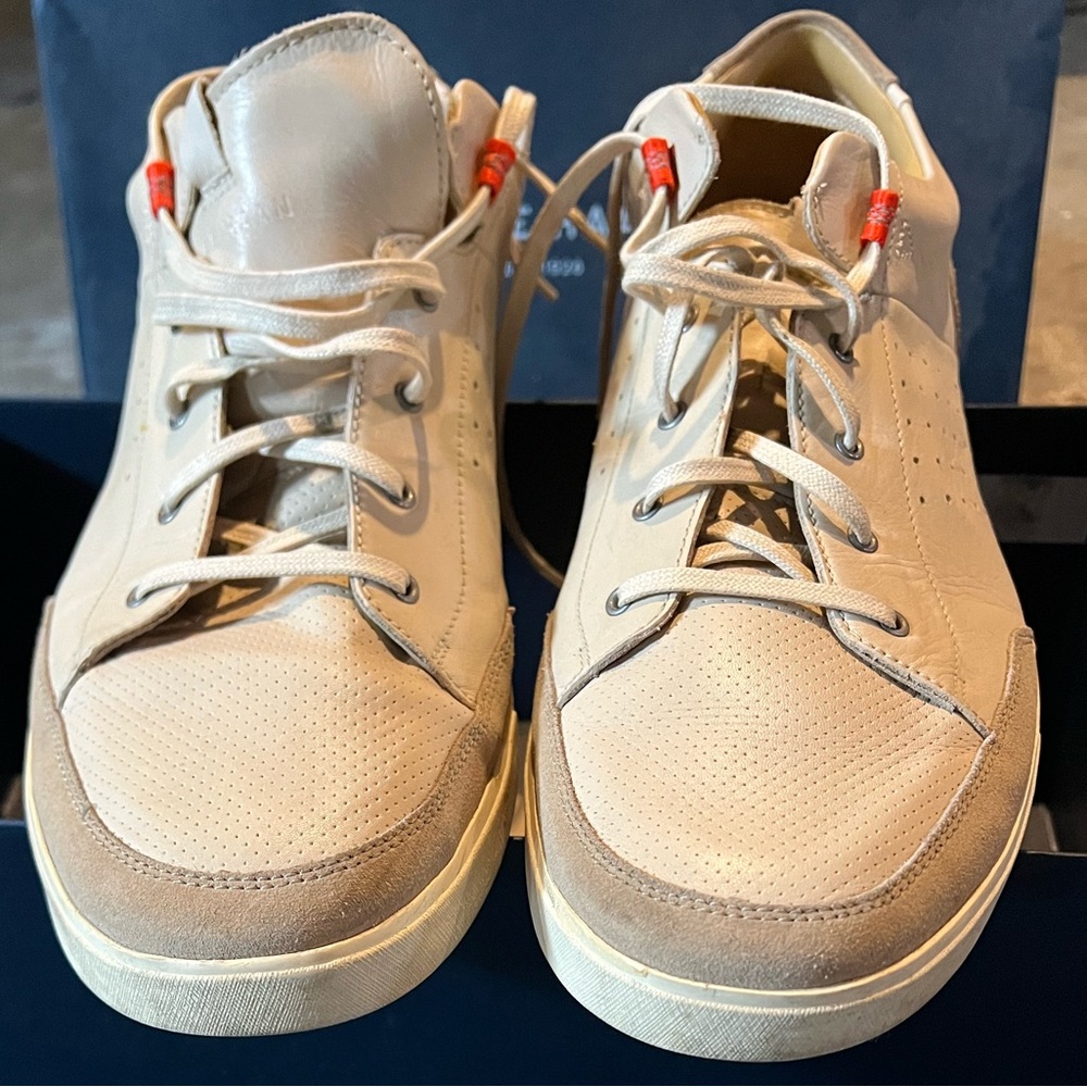 Cole Haan Men's Tan Sneakers with Red Accents SZ 15